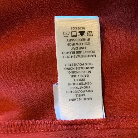 1State Sleeveless Sheer Tank Red Size M - Picture 4 of 4